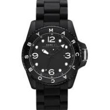 Marc Jacobs Mens Black Steel & Rubber Watch Mbm2570