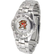 Maryland Terrapins UMD Womens Steel Sports Watch