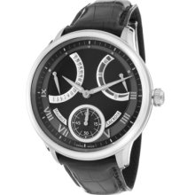 Maurice Lacroix Men's Masterpiece Mechanical Retrograde Black Dial Bla