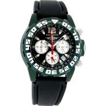 Maxson Flight Commander Mens Green Aluminium Black Quartz Chronograph Watch