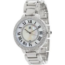 Melania Trump Tower Round Case Bracelet Watch w/ Date Window - Silvertone - One Size