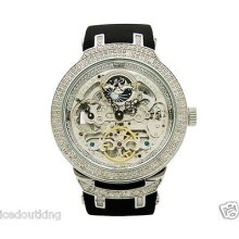 Men 2.20 Ct Master Skeleton Jojo Joe Rodeo Diamond Watch Jjm80