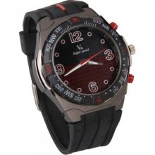 men gents quartz movement sports black wristband wristwatch wrist watc