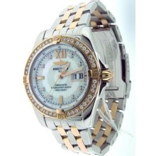 Menâ€™s Breitling C49350 Cockpit Galactic 41 Rose Gold Steel Diamond Watch