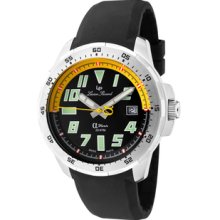 Men's A Diver Black Dial Black Rubber