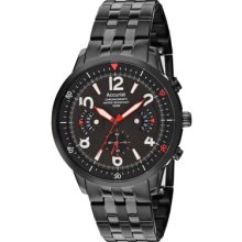 Men's Accurist Black Ion Acctiv Sports Chronograph Watch Mb1021b