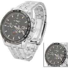 Men's Automatic Mechanical Stainless Steel Watch with Month / Day