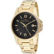 Men's Breithorn Black Dial Gold Tone Ion Plated Stainless Steel ...