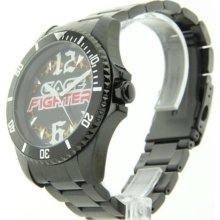 Mens Cage Fighter Black Stainless Steel Watch CF332016BKBK ...