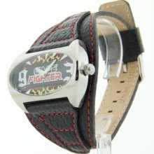 Mens Cage Fighter Genuine Leather Watch CF332008BSBK ...