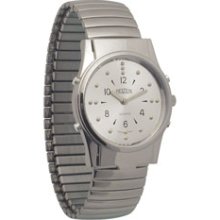 Mens Chrome Braille and Talking Watch Exp Band
