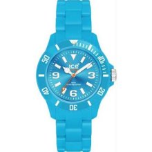 Men's Classic Fluo Blue Dial Plastic Link Bracelet