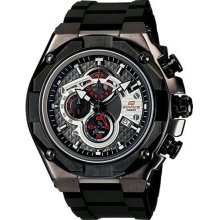 Men's Edifice Black Label Quartz Stainless Steel Gunmetal Chronograph Strap