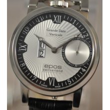 Mens Epos SophistiquÃ©e 3383 Grande Date Verticale Mechanical Swiss Watch