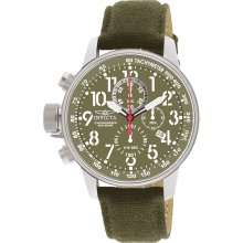 Men's I-Force Chronograph Army Green Dial Army Green Canvas ...