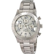 Mens Invicta 1278 Ii Collection Chronograph Silver Dial Stainless Steel Watch