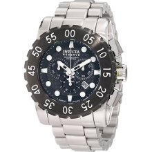 Mens Invicta Leviathan Swiss Chrono Black & Stainless Watch 1957