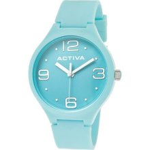 Men's Light Blue Dial Light Blue Polyurethane ...