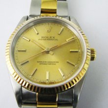 Mens Rolex Oyster Perpetual, Oyster Bracelet Stainless Steel Gold