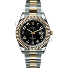 Men's Rolex Oyster Perpetual Datejust II Watch - 116333_BlkAO