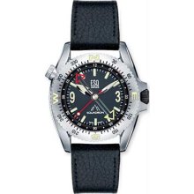 Men's Squadron Compass Black Dial Strap