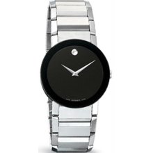 Men's Stainless Steel Sapphire Black Museum Dial