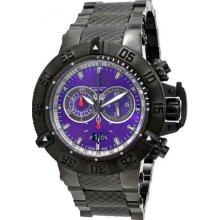 Men's Subaqua Noma III Purple Dial Quartz Date Display Stainless Steel