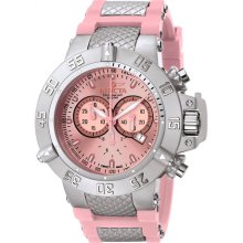 Men's Subaqua/Noma III Chronograph Pink Dial Pink Polyurethane ...