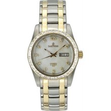 Men's Two Tone Stainless Steel Automatic Mother of Pearl Dial