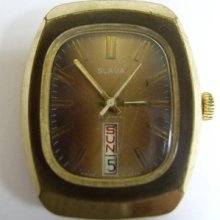 Men's Wrist Watch Slava 26 Jewels Mechanical Soviet Russian Ussr 70s