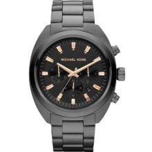 Michael Kors Dean Black Chronograph S/s Mens Watch Mk8276