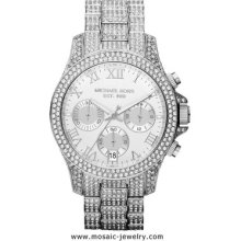 Michael Kors Layton Chronograph Pave Crystal Ladies Watch MK5718