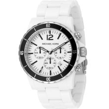 Michael Kors Men's Acrylic White Dial Watch MK8127