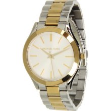 Michael Kors Mk3198 2013 Women's Men's Gold Two Tone Stainless Steel Watch