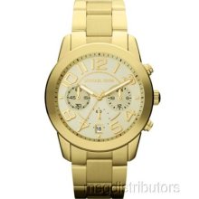 Michael Kors Mk5726 Ladies Gold Tone Stainless Steel Chrono Watch