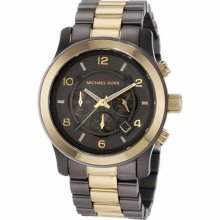 Michael Kors Runway Gunmetal And Goldtone Mens Watch