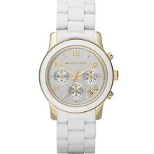 Michael Kors White Midsized Chronograph Watch