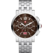 Michele Large Size Sport Sail Brown Dial Watch Mww01k000047