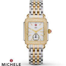 Michele Women's Watch Deco 16 Two-Tone Diamond MWW06V000023- Women's Watches