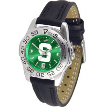 Michigan State Spartans Sport Leather Band AnoChrome-Ladies Watch