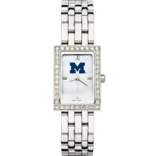 Michigan Wolverines Ladies Allure Watch Stainless Bracelet LogoArt