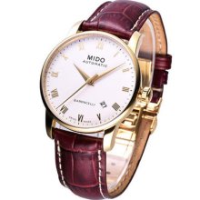 Mido Baroncelli Men Mechanical Automatic Swiss Watch White Gold M86003268