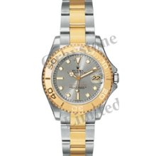 Midsize Rolex Oyster Perpetual Yacht-Master 35mm Watch - 168623_Grey