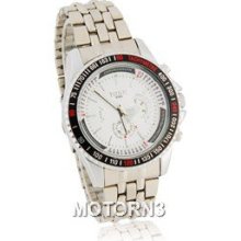 Mike 8080 Round Dial Men Analog Watch (white)