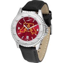 Minnesota Golden Gophers Competitor AnoChrome Men's Watch with Nylon/Leather Band