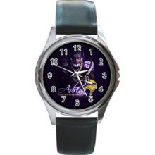 Minnesota Vikings Unisex Silver-Tone Round Metal Watch 07