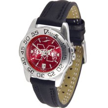 Mississippi State Bulldogs Sport Leather Band AnoChrome-Ladies Watch