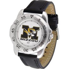 Missouri Tigers MIZZOU MU Mens Leather Sports Watch