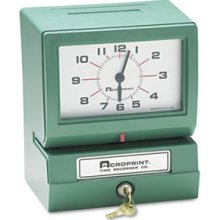 Model 150 Analog Automatic Print Time Clock with Month/Date/0-23 Hours/Minutes