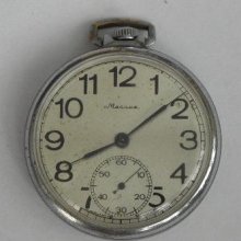 MOLNIJA 18 jew OPEN FACE mens watch ussr 1970